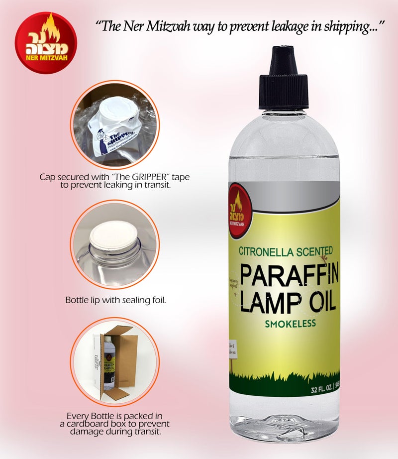 Ner Mitzvah Citronella Scented Lamp Oil, 2 Liter Smokeless and Odorless Insect and Mosquito Repellent Paraffin Lamp Oil for Indoor and Outdoor, Torches and Oil Candle - Image 4